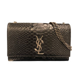 サンローラン SAINT LAURENT ケイトチェーンショルダー 419373 ブラック パイソン風レザー レディース ショルダーバッグ