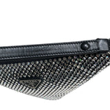 プラダ PRADA トライアングルロゴワンショルダー ブラック/クリスタル クリスタル/レザー レディース ショルダーバッグ