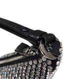 プラダ PRADA トライアングルロゴワンショルダー ブラック/クリスタル クリスタル/レザー レディース ショルダーバッグ