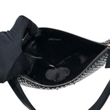 プラダ PRADA トライアングルロゴワンショルダー ブラック/クリスタル クリスタル/レザー レディース ショルダーバッグ