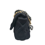 シャネル CHANEL CHANEL19 フラップバッグ AS1160 ブラック コットン　 レディース ショルダーバッグ