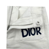 クリスチャン・ディオール Christian Dior MISS DIOR ペイントワイドデニムパンツ 452P04A3387 ホワイト コットン レディース デニムパンツ