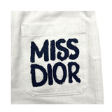 クリスチャン・ディオール Christian Dior MISS DIOR ペイントワイドデニムパンツ 452P04A3387 ホワイト コットン レディース デニムパンツ