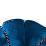 シャネル CHANEL 2WAYチェーントート A66709 ターコイズブルー フェルト・レザー レディース トートバッグ