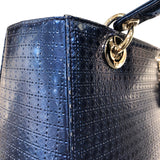 クリスチャン・ディオール Christian Dior レディディオールミディアム ブルー パテント レディース ハンドバッグ