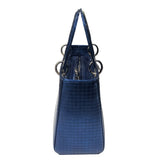 クリスチャン・ディオール Christian Dior レディディオールミディアム ブルー パテント レディース ハンドバッグ