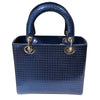 クリスチャン・ディオール Christian Dior レディディオールミディアム ブルー パテント レディース ハンドバッグ