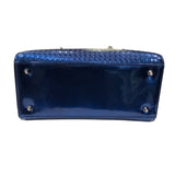 クリスチャン・ディオール Christian Dior レディディオールミディアム ブルー パテント レディース ハンドバッグ