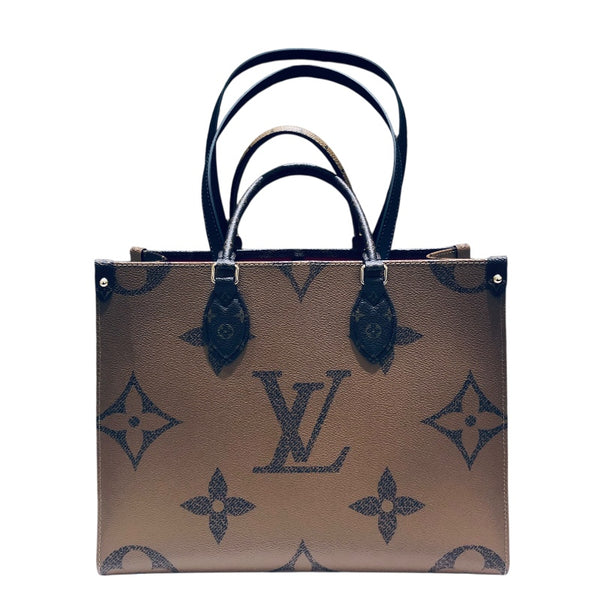 【LOUIS VUITTON/ルイ・ヴィトン】 オンザゴーMM モノグラムジャイアント M45321 トートバッグ PVC ブラウン レディース【中古】【真子質店】【BL】【TKxY】 2340530041172-