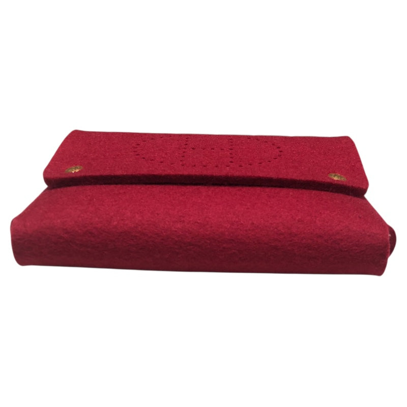 エルメス HERMES エデュイカルト トランプケース レッド フェルト ユニ