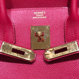 エルメス HERMES バーキン30 □D刻 ルージュヴィフ クシュベル レディース ハンドバッグ