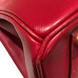 エルメス HERMES バーキン30 □D刻 ルージュヴィフ クシュベル レディース ハンドバッグ
