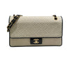 シャネル CHANEL キルティングチェーンショルダーバッグ アイボリーゴールド金具 コットン/エナメル レディース ショルダーバッグ