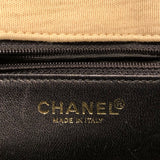 シャネル CHANEL キルティングチェーンショルダーバッグ アイボリーゴールド金具 コットン/エナメル レディース ショルダーバッグ