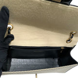 シャネル CHANEL キルティングチェーンショルダーバッグ アイボリーゴールド金具 コットン/エナメル レディース ショルダーバッグ