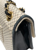 シャネル CHANEL キルティングチェーンショルダーバッグ アイボリーゴールド金具 コットン/エナメル レディース ショルダーバッグ