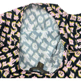 ルイ・ヴィトン LOUIS VUITTON モノグラム総柄 半袖ワンピース WSTS08JE3 ピンク ブラック コットン レディース ワンピース