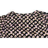 ルイ・ヴィトン LOUIS VUITTON モノグラム総柄 半袖ワンピース WSTS08JE3 ピンク ブラック コットン レディース ワンピース