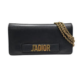 クリスチャン・ディオール Christian Dior ジャディオールチェーンウォレット S3003CVXS ブラックゴールド金具 レザー レディース ウォレットチェーン