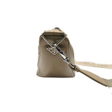 プラダ PRADA トライアングルロゴショルダー 1BH190 ベージュ シルバー金具 レザー ユニセックス ショルダーバッグ