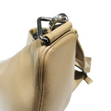 プラダ PRADA トライアングルロゴショルダー 1BH190 ベージュ シルバー金具 レザー ユニセックス ショルダーバッグ
