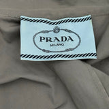 プラダ PRADA プリーツポプリンミディドレス P3D52 グレー コットン レディース ワンピース