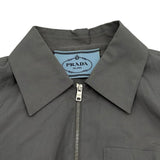 プラダ PRADA プリーツポプリンミディドレス P3D52 グレー コットン レディース ワンピース
