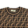 フェンディ FENDI FF総柄ニットワンピース FZD753 ブラウン レーヨン レディース ワンピース