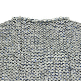 シャネル CHANEL パールトリムツイードクロップドジャケット P78980 グレー ツイード レディース ノーカラージャケット