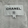 シャネル CHANEL パールトリムツイードクロップドジャケット P78980 グレー ツイード レディース ノーカラージャケット
