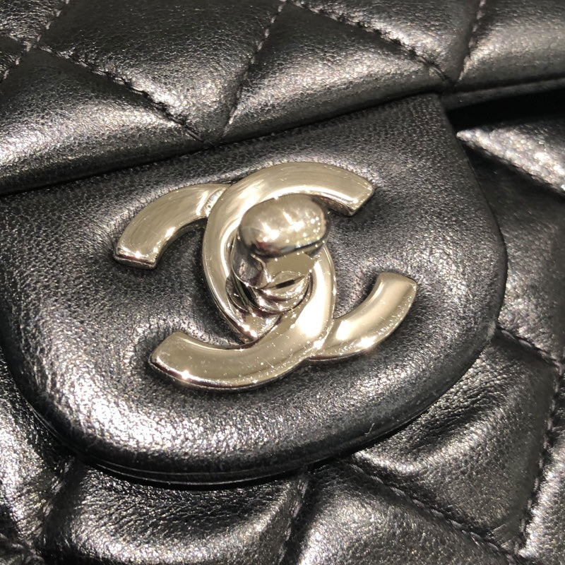 シャネル CHANEL マトラッセ25 A01112 ブラック シルバー金具 ラム