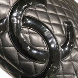 シャネル CHANEL カンボンラインラージトート A25169 ブラック　シルバー金具 カーフ レディース ハンドバッグ