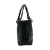 シャネル CHANEL カンボンラインラージトート A25169 ブラック　シルバー金具 カーフ レディース ハンドバッグ