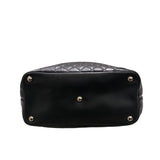 シャネル CHANEL カンボンラインラージトート A25169 ブラック　シルバー金具 カーフ レディース ハンドバッグ