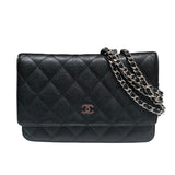シャネル CHANEL マトラッセチェーンウォレット A33814 ブラック マトラッセ レディース ショルダーバッグ