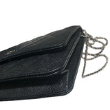 シャネル CHANEL マトラッセチェーンウォレット A33814 ブラック マトラッセ レディース ショルダーバッグ