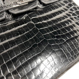 エルメス HERMES バーキン25 T刻印　(2015年) ブラック　シルバー金具 ニロティカス　リセ レディース ハンドバッグ