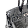エルメス HERMES バーキン25 T刻印　(2015年) ブラック　シルバー金具 ニロティカス　リセ レディース ハンドバッグ