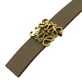 ロエベ LOEWE アナグラムベルト E821Z26X09 ベージュ ゴールド金具 レザー レディース ベルト