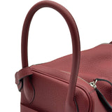エルメス HERMES リンディ26 W刻 ルージュアッシュシ ルバー金具 トリヨン レディース ハンドバッグ