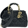 クリスチャン・ディオール Christian Dior レディ95.22 スモール M06970V ブラック ゴールド金具 ラムスキン レディース ショルダーバッグ