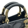クリスチャン・ディオール Christian Dior レディ95.22 スモール M06970V ブラック ゴールド金具 ラムスキン レディース ショルダーバッグ