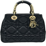 クリスチャン・ディオール Christian Dior レディ95.22 スモール M06970V ブラック ゴールド金具 ラムスキン レディース ショルダーバッグ