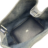 エルメス HERMES ピコタンロックPM D刻 ブルーニュイ シルバー金具 トリヨン レディース ハンドバッグ