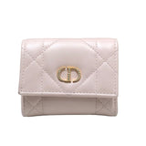 クリスチャン・ディオール Christian Dior カロ ハイビスカス クリスタルジップウォレット S4207UHNN ピンク ラム レディース 三つ折り財布