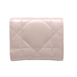 クリスチャン・ディオール Christian Dior カロ ハイビスカス クリスタルジップウォレット S4207UHNN ピンク ラム レディース 三つ折り財布