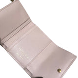 クリスチャン・ディオール Christian Dior カロ ハイビスカス クリスタルジップウォレット S4207UHNN ピンク ラム レディース 三つ折り財布