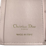 クリスチャン・ディオール Christian Dior カロ ハイビスカス クリスタルジップウォレット S4207UHNN ピンク ラム レディース 三つ折り財布
