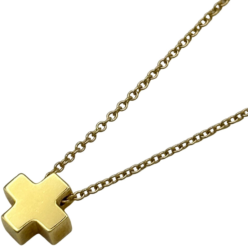 ティファニー TIFFANY＆CO コーマンクロスネックレス ゴールド 750