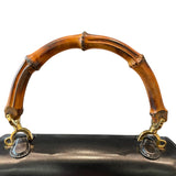 グッチ GUCCI バンブーハンドバッグ 0004060188 ブラック レザー レディース ハンドバッグ